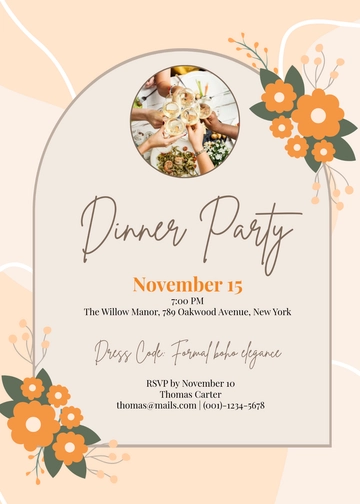 Classy Boho Invitation Template - Edit Online & Download