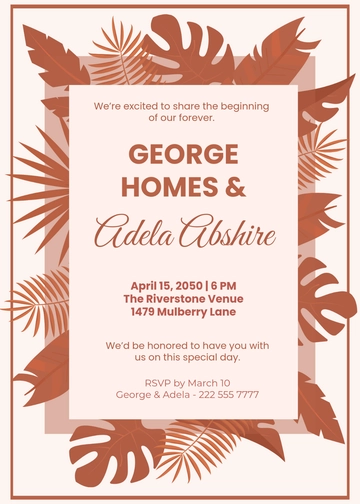 Professional Boho Engagement Invitation Template - Edit Online & Download