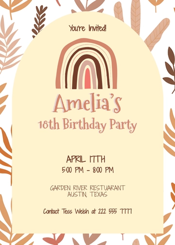 Boho Rainbow Invitation Design Template - Edit Online & Download
