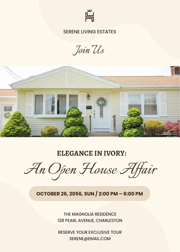 Cream Open House RSVP Invitation Template - Edit Online & Download