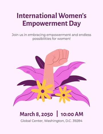 International Women’s Empowerment Day Flyer Template - Edit Online & Download