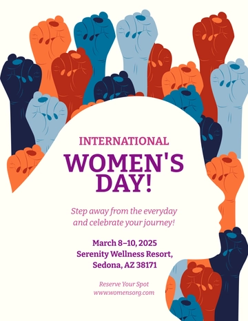 Simple Women’s Day Retreat Flyer Template - Edit Online & Download