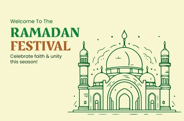 Simple Ramadan Festival Banner Template - Edit Online & Download