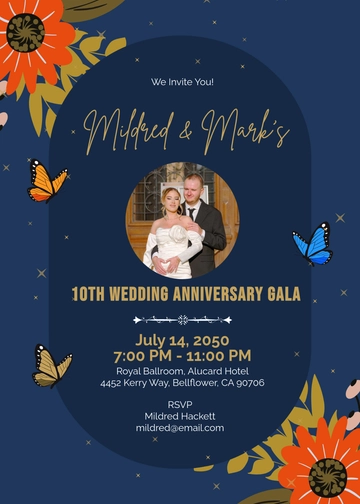 Colorful Anniversary Gala Invitation Template - Edit Online & Download