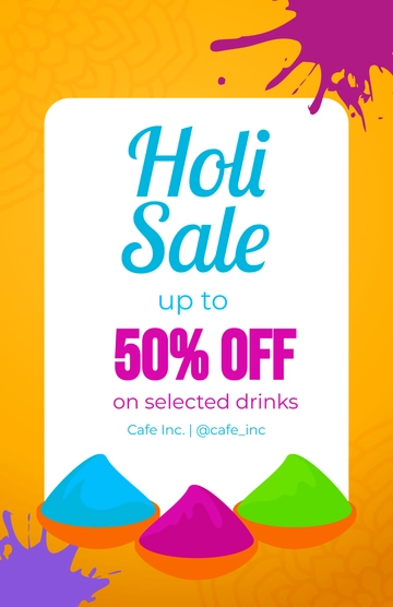 Blank Holi Marketing Poster Template - Edit Online & Download