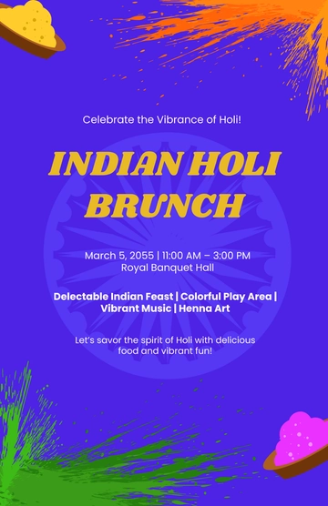 Indian Holi Poster Template - Edit Online & Download