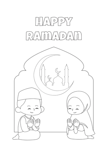 Ramadan Kareem Drawing for Kids Template - Edit Online & Download