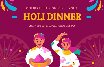 Holi Illustration Poster Template - Edit Online & Download