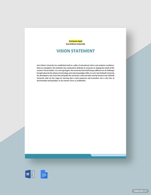 University Vision Statement Template