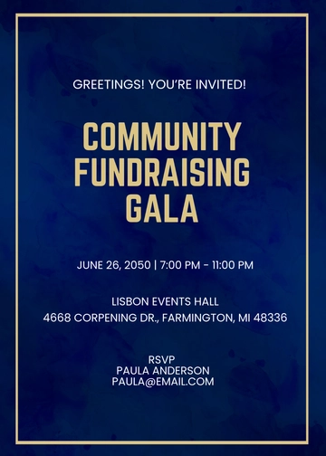 Free Creative Gala Invitation with RSVP Template - Edit Online & Download to Edit Online