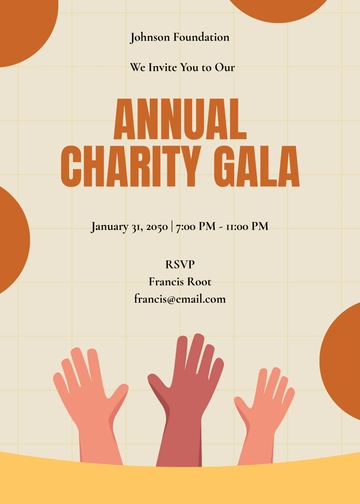 Charity Gala Invitation Template - Edit Online & Download