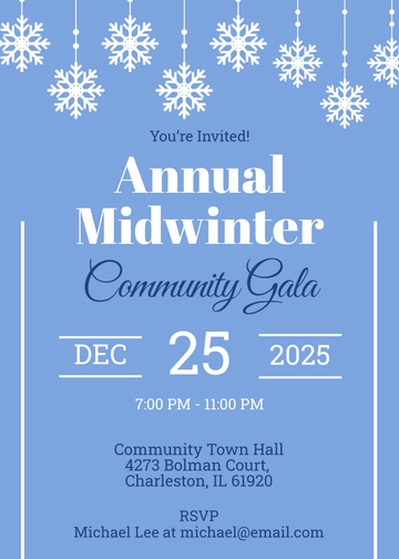 Midwinter Gala Invitation Template - Edit Online & Download