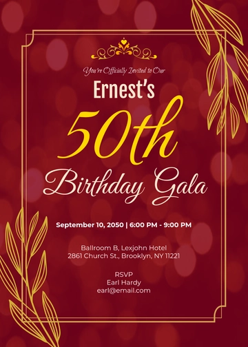 Fancy Gala Invitation Template - Edit Online & Download