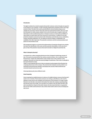 Enterprise Security White Paper Template