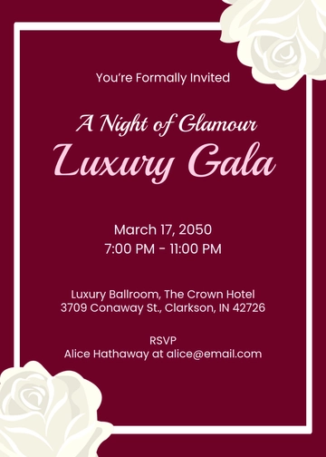 Luxury Gala Invitation Template - Edit Online & Download