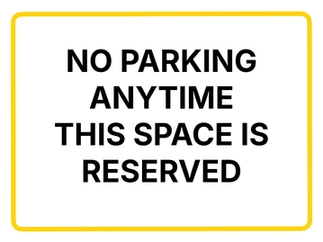 Parking Sign Template