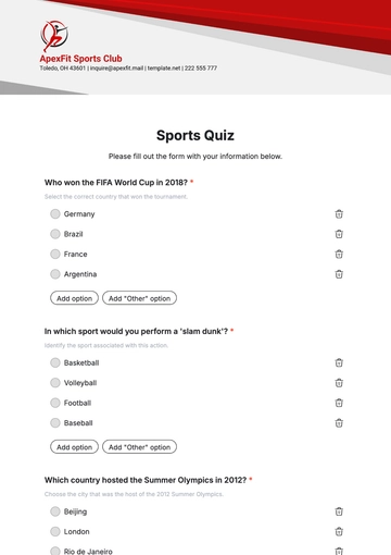 Sports Quiz Template - Edit Online & Download
