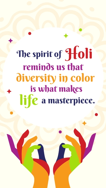 Holi Festival Quote Template - Edit Online & Download