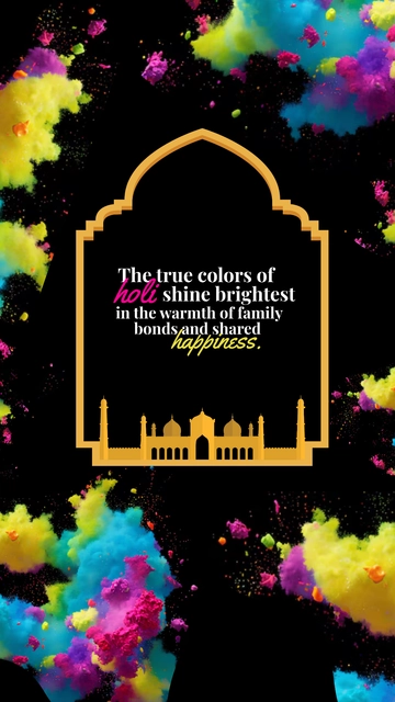 Holi Quote for Family Template - Edit Online & Download