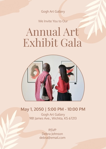 Aesthetic Art Gala Invitation Template - Edit Online & Download