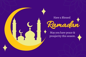 Crescent Moon and Stars Ramadan Banner Template - Edit Online & Download