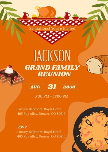 Aesthetic Luxurious Gathering Invitation Template - Edit Online & Download
