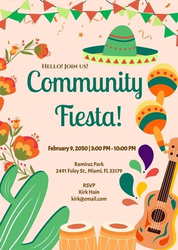 Fiesta Invitation Template - Edit Online & Download
