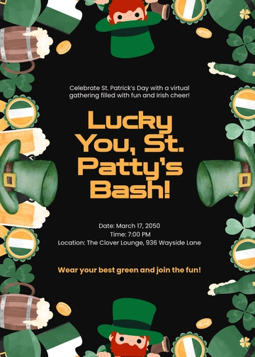 Lucky You St. Patrick's Day Invitation Template - Download | Template.net
