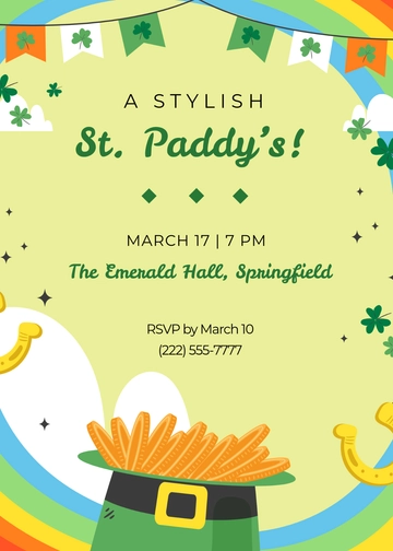 Colorful Coquette St. Patrick's Day Invitation Template - Edit Online & Download