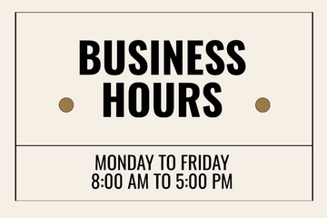 Business Hours Sign Template - Edit Online & Download