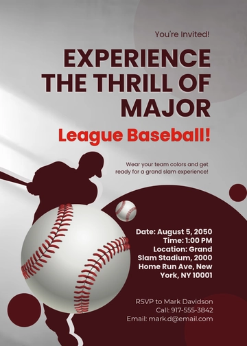 Major League Baseball Invitation Template - Edit Online & Download