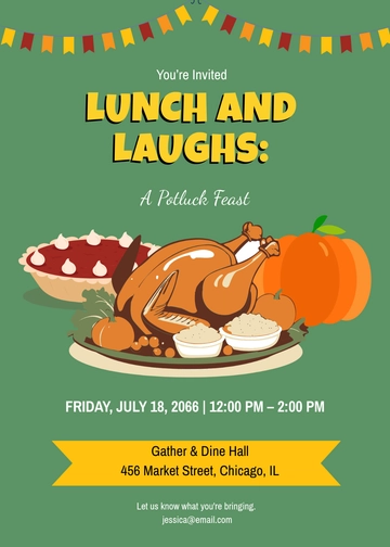 Potluck Lunch Invitation Template - Edit Online & Download