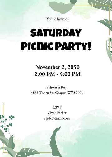 Aesthetic Greenery Invitation Template - Edit Online & Download