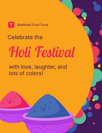 Holi Festival Template - Edit Online & Download