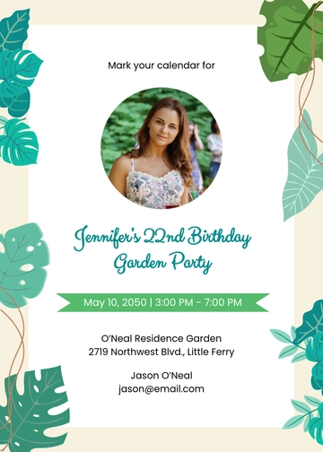 Aesthetic Botanical Invitation Template - Edit Online & Download
