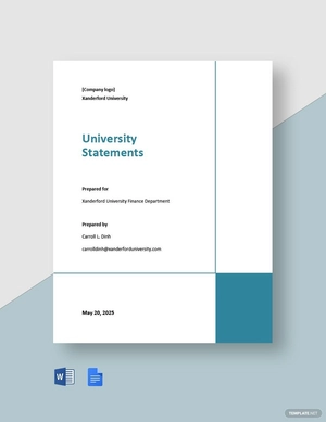 Basic University Statement Template