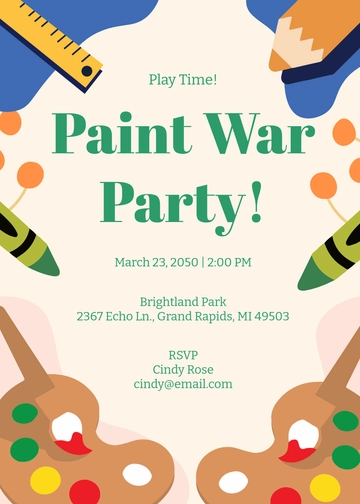 Aesthetic Watercolor Invitation Design Template - Edit Online & Download