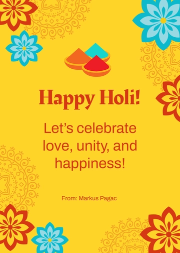 Happy Holi Template - Edit Online & Download