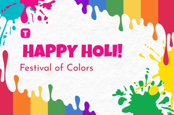 Holi Festival Banner Template - Edit Online & Download