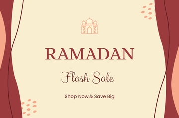 Aesthetic Ramadan Flash Sale Banner Template - Edit Online & Download