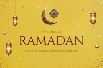 Elegant Golden Ramadan Banner Template - Edit Online & Download