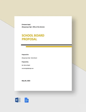 School Board Proposal Template