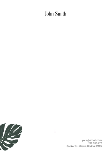 Simple Letterhead Template