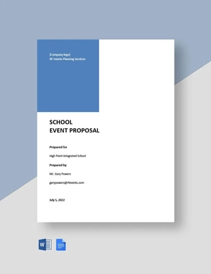 School Event Proposal Template