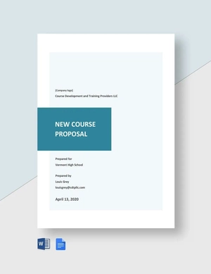 New Course Proposal Template