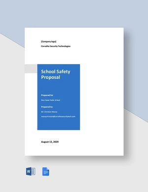 School Safety Proposal Template