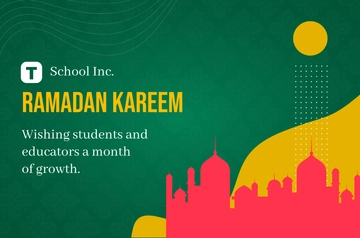Modern Ramadan Banner for Schools Template - Edit Online & Download