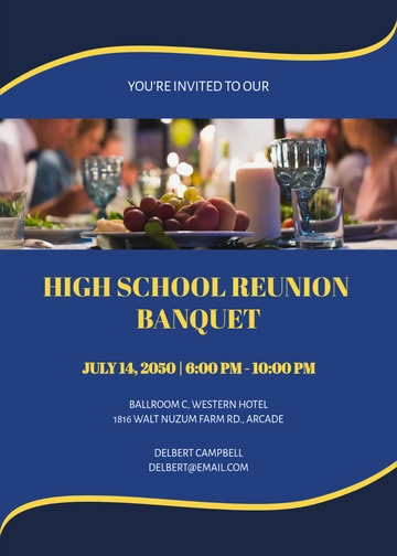 Reunion Banquet Invitation Template - Edit Online & Download
