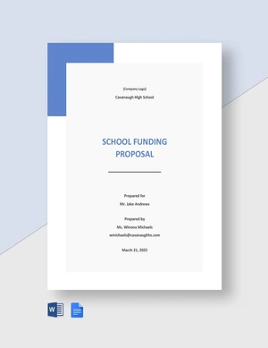School Funding Proposal Template
