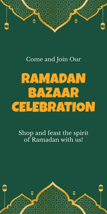 Ramadan Bazar Celebration Banner Template - Download | Template.net
